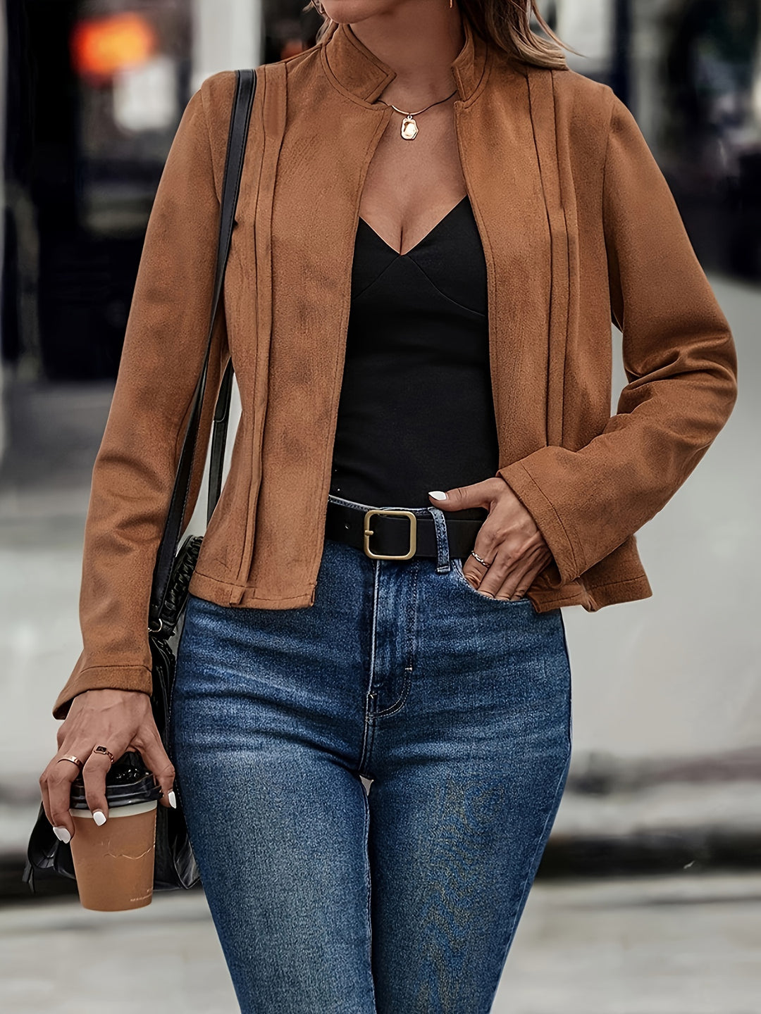 Anne - Suede Moto Jacket