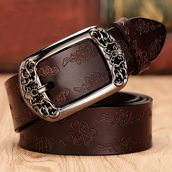 Everett | Ornate Leather Belt