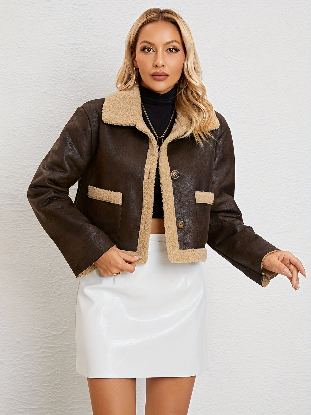 Helen | Cropped Shearling Jacket