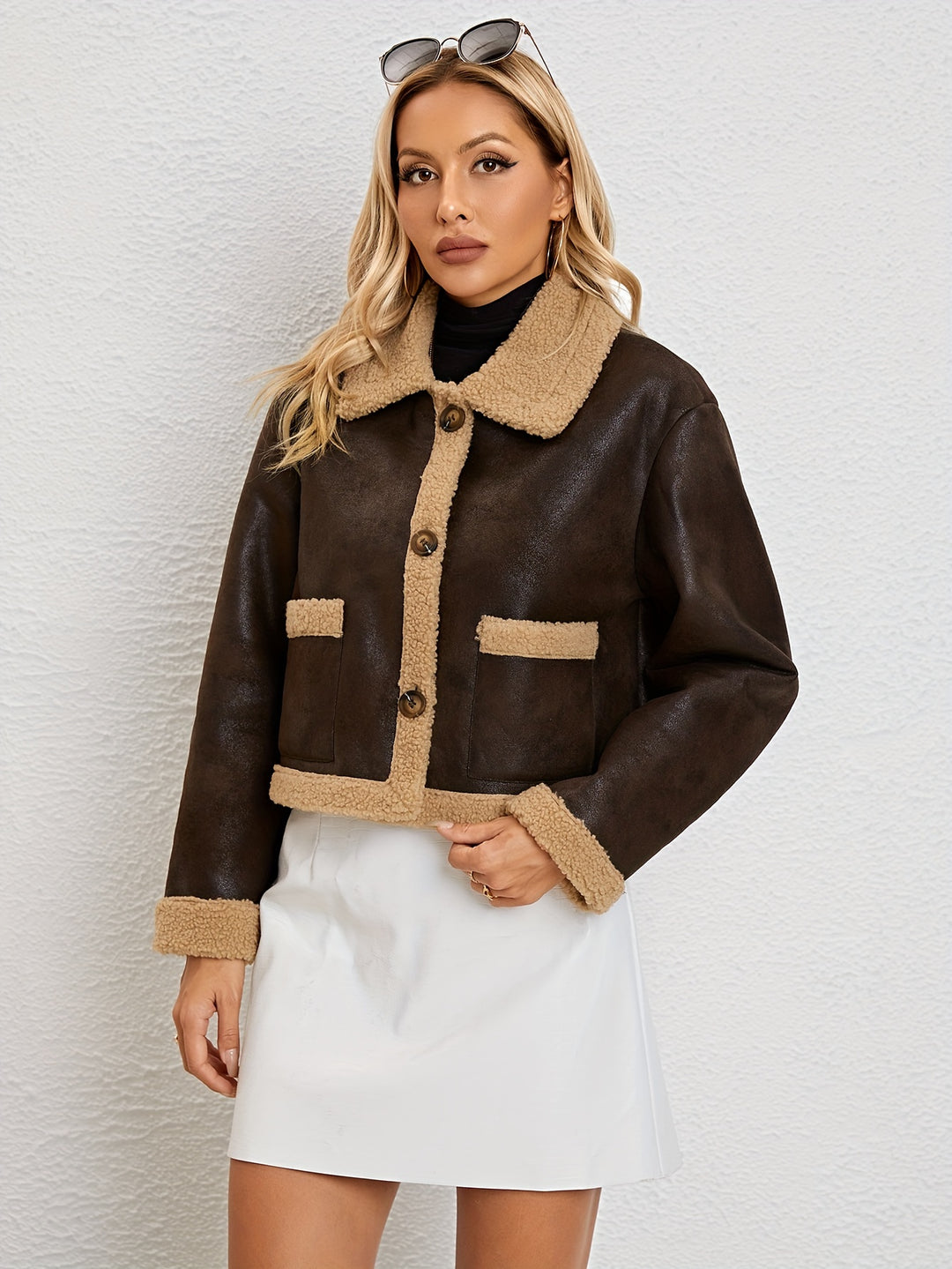 Helen | Cropped Shearling Jacket