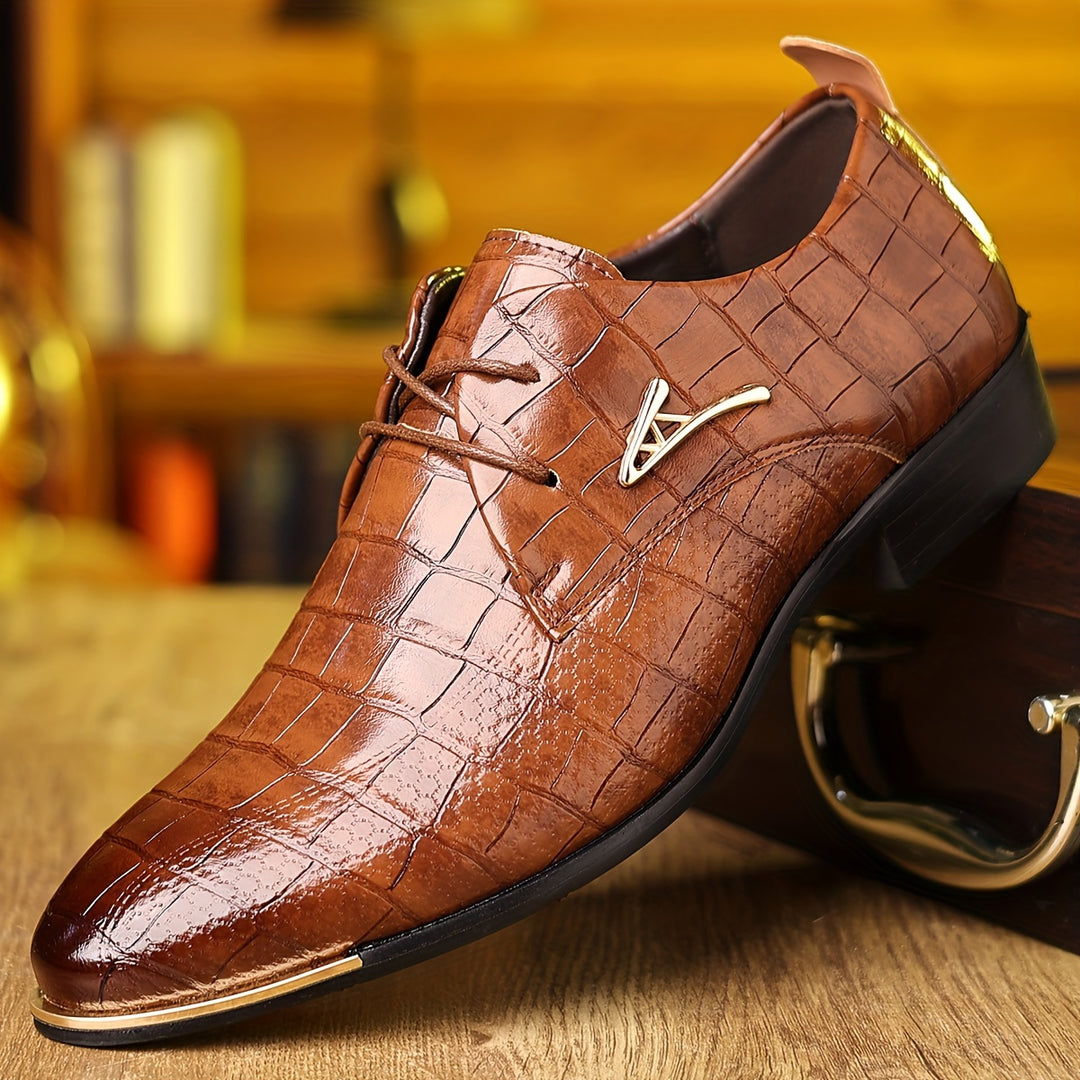 Hugo | Croc Leather Shoe