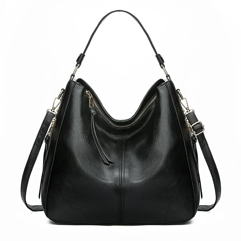 Elayne | Vintage Leather Shoulder Bag