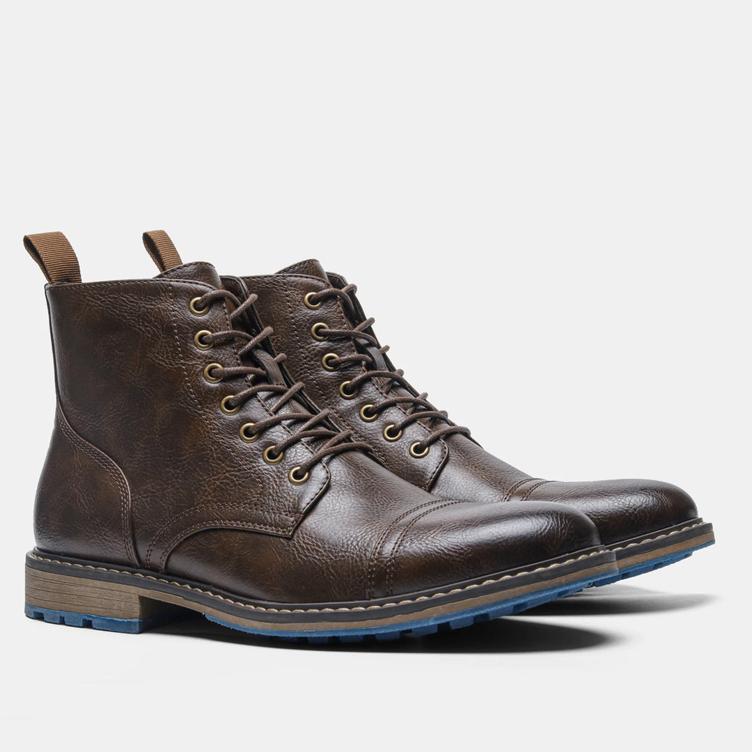 Edwin | Leather Lace-Up Boots