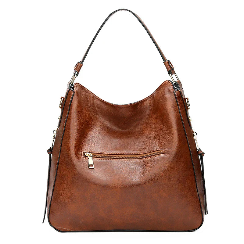 Elayne | Vintage Leather Shoulder Bag