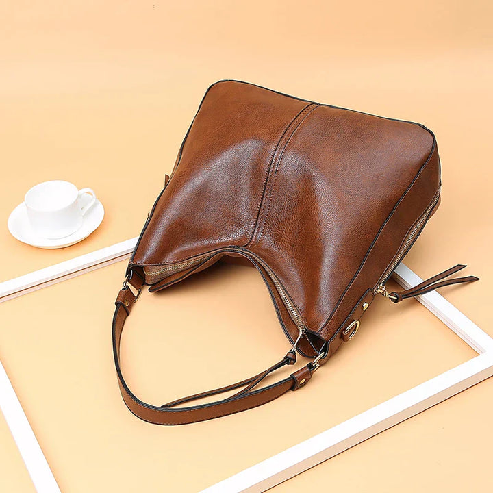 Elayne | Vintage Leather Shoulder Bag