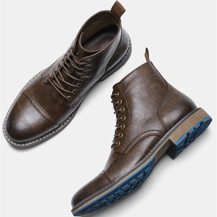 Edwin | Leather Lace-Up Boots