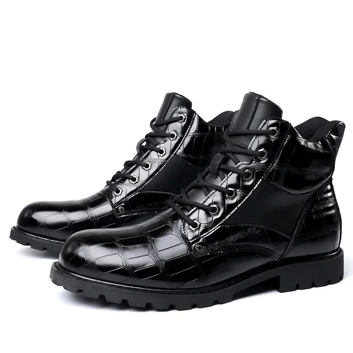 Robert | Croc Leather Boots