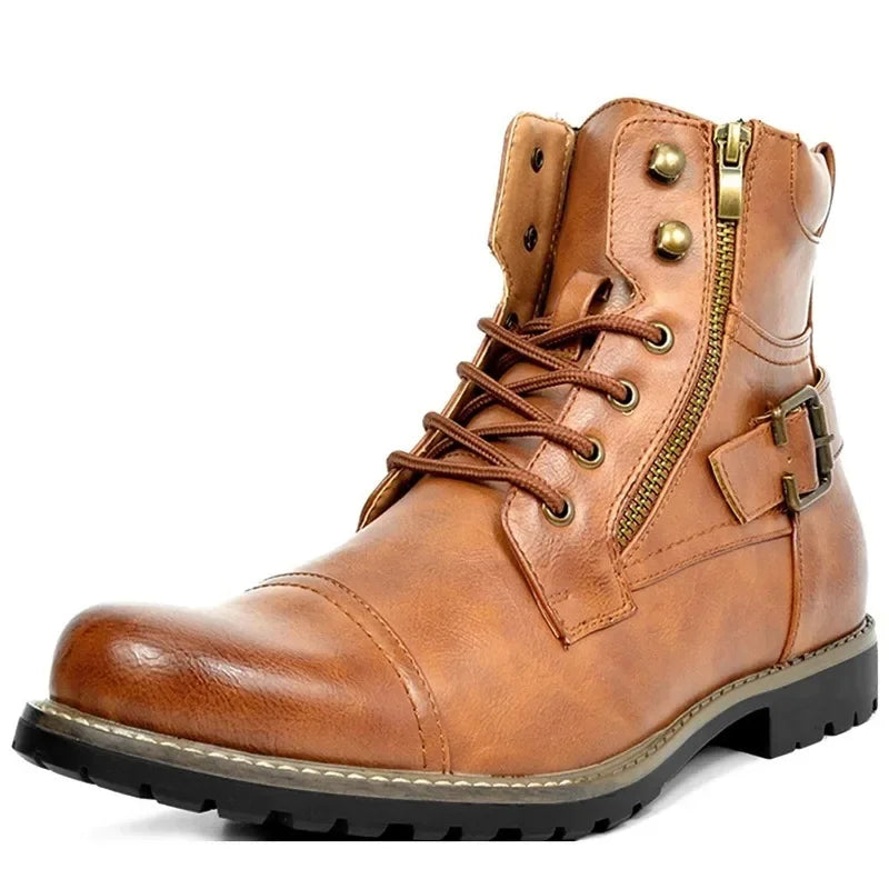 Logan | Leather Lace-Up Boots