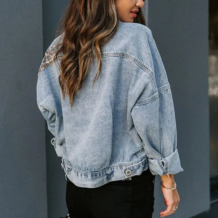 Aria | Leopard Denim Jacket