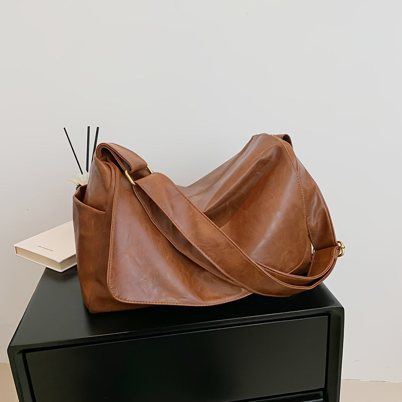 Harper | Oversized Leather Shoulder Bag