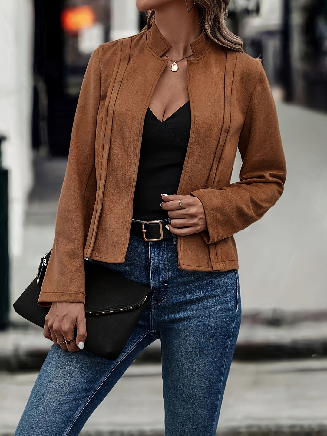 Anne - Suede Moto Jacket