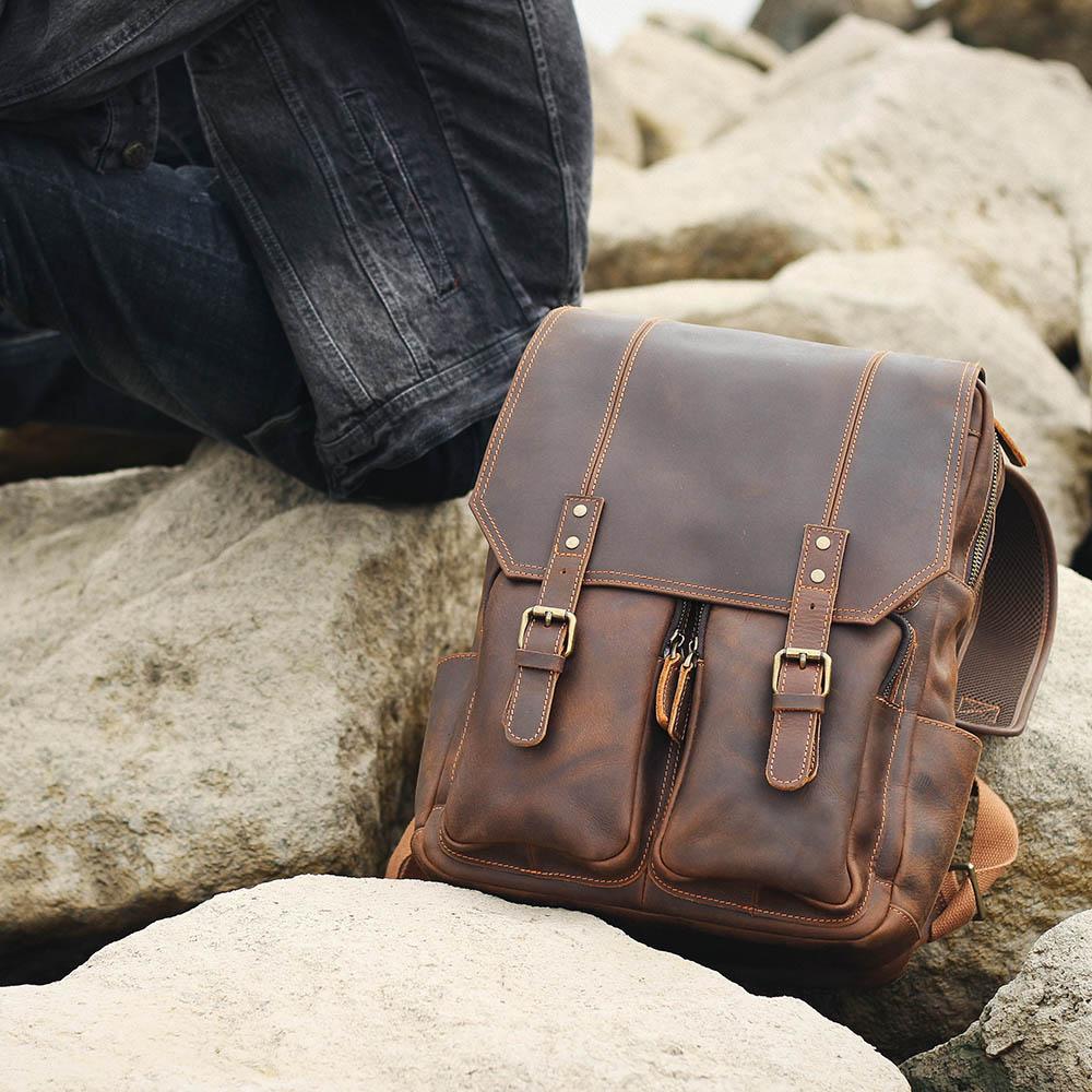 Rowan | Brown Leather Rucksack