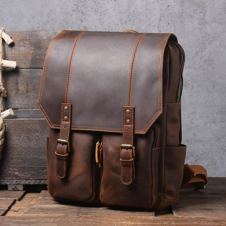 Rowan | Brown Leather Rucksack