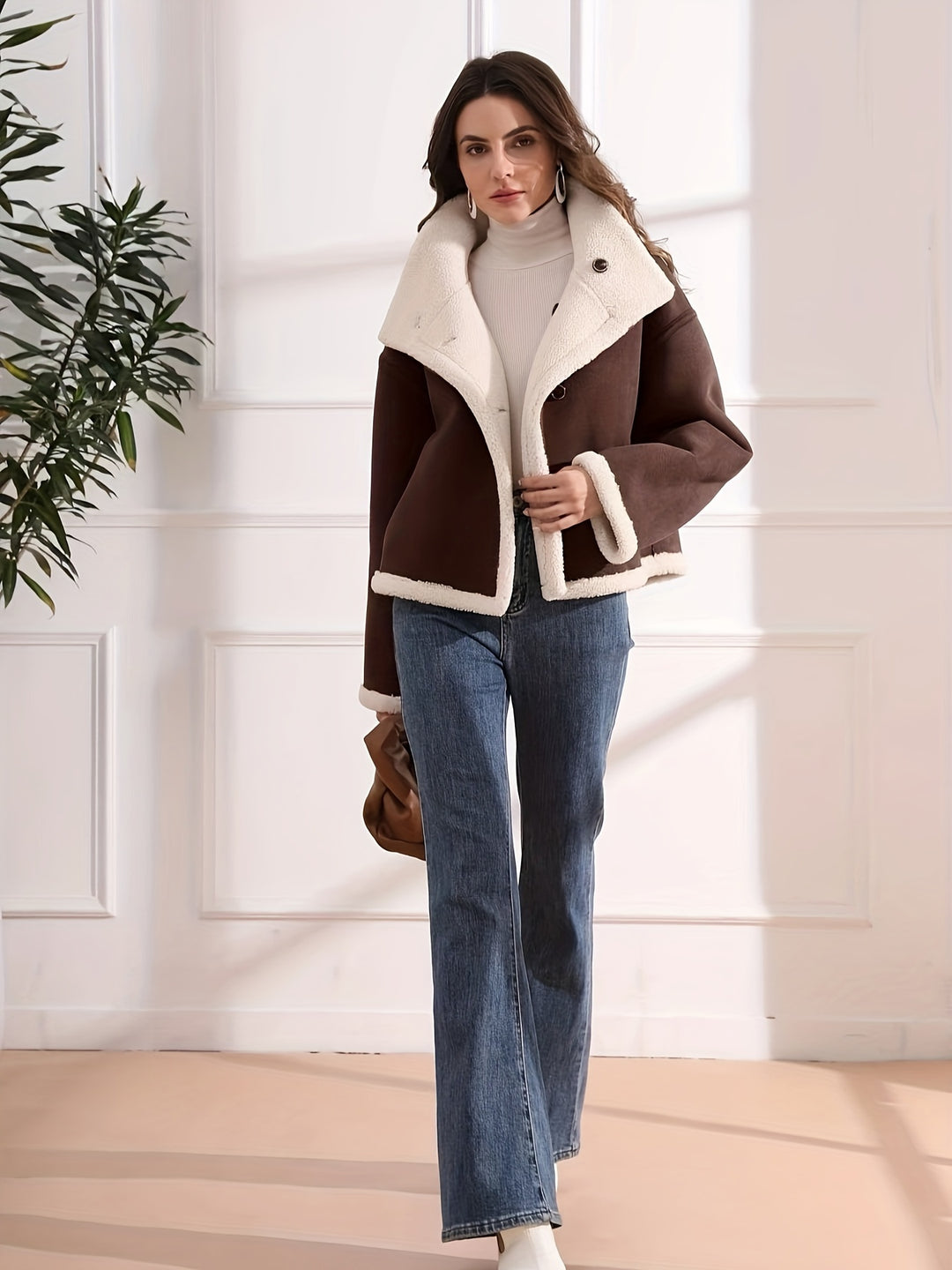 Clara  | Shearling - Lined Jacket