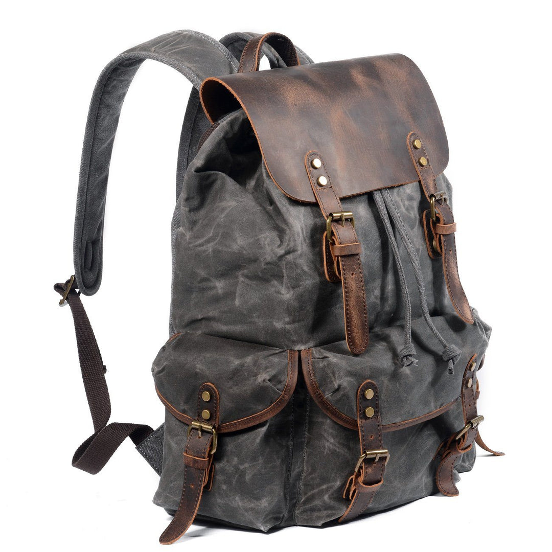 Aiden | Canvas Leather Backpack