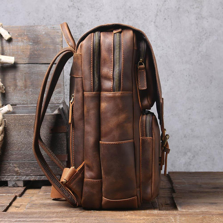 Rowan | Brown Leather Rucksack