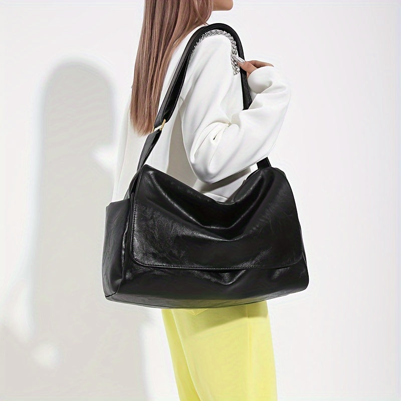 Harper | Oversized Leather Shoulder Bag