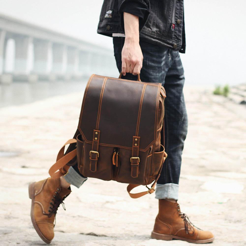 Rowan | Brown Leather Rucksack