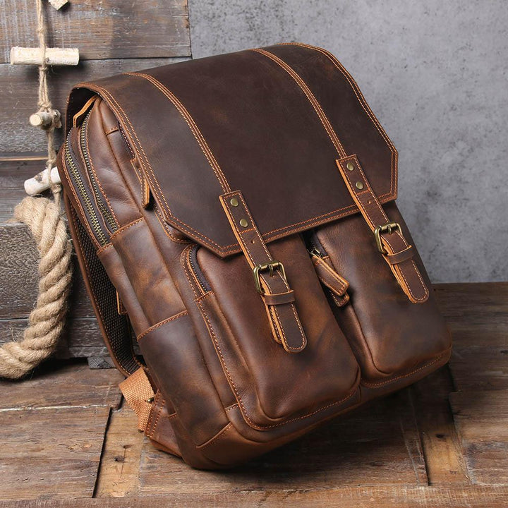 Rowan | Brown Leather Rucksack