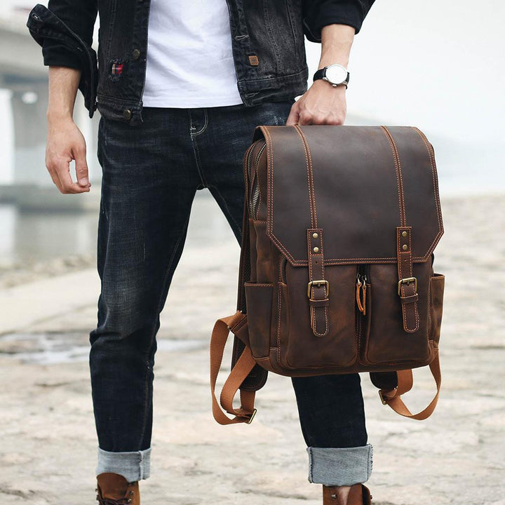 Rowan | Brown Leather Rucksack